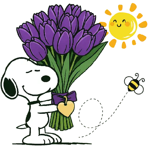 Snoopy Flowers 🌹🌹🌹
