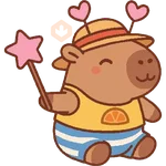 Capibara kawaii de verano 🏖