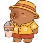 Capibara kawaii de verano 🏖