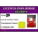 licencias de robar estikers 