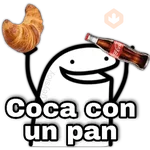 Una coca con pan 🥐🥤Flork😋