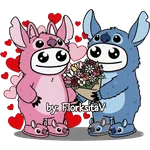 FLORK Stitch y su novia 💙🩷✨
