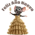 🎉🥂 Ratita Feliz Año Nuevo 🥂🎉