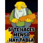 Hay tabla 😡
