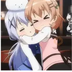 anime hug/abrazo