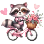 Cute Mapache San Valentín 🦝🩷