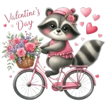 Cute Mapache San Valentín 🦝🩷