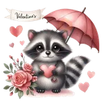Cute Mapache San Valentín 🦝🩷