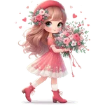 Niña con Ramo San Valentín 💐❤️