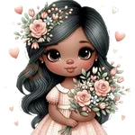 Niña con Ramo San Valentín 💐❤️