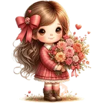 Niña con Ramo San Valentín 💐❤️