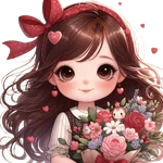 Niña con Ramo San Valentín 💐❤️
