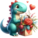 Dinosaurio San Valentín ♥️🦖