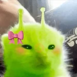 Memes - Gato Alien Verde 🟢🐈