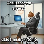 Gato trabajando!🐈‍⬛🏢💻
