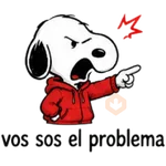 Snoopy enojado 🐾😡