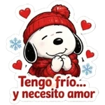 Snoopy Amor en Invierno 🐾❤️
