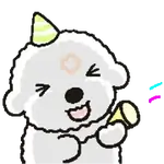 Emoji Perrito Blanco Animado 🐶
