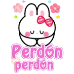 Conejito Kawaii con texto🐇💬✨🌈