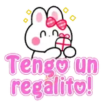 Conejito Kawaii con texto🐇💬✨🌈