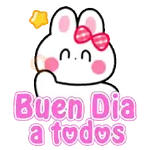 Conejito Kawaii con texto🐇💬✨🌈