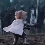 Gato con Moño y Espada🐱🎀🗡️✨