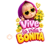 Masha y Flores Amarillas 🌼💜