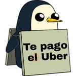 Pingüino Letrero 