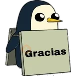 Pingüino Letrero 