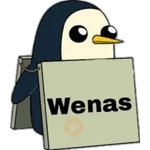 Pingüino Letrero 