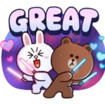 BROWN & CONY Cheer Stickers 