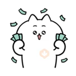 Cute moving kitten sticker 