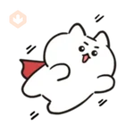 Cute moving kitten sticker 