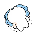 Cute moving kitten sticker 
