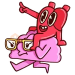 corazón y cerebro graciosos😁 