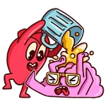 corazón y cerebro graciosos😁 
