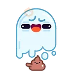 Spooky Halloween cute ghost 
