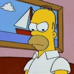 Homer Simpson reagindo 