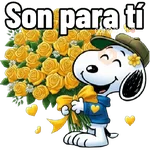 🌻 Flores Amarillas Snoopy 🌻