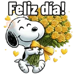 🌻 Flores Amarillas Snoopy 🌻
