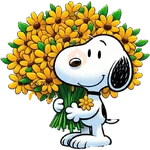 Flores amarillas Snoopy 🐾🌻🌼