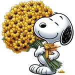 Flores amarillas Snoopy 🐾🌻🌼