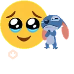 Emoji Bola 🟡 y Stitch Animado