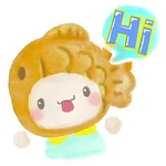 第一塊鯛魚燒。hello