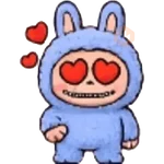 Mood Labubu emoji 🔴🟣🟢🟤🟡