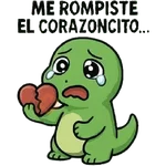 dinosaurios con corazon roto