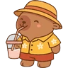 Stickers Capibara Kawaii 🏖🍹🌞