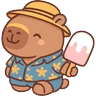 Stickers Capibara Kawaii 🏖🍹🌞