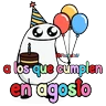 Stickers Feliz cumpleaños agosto 🎂🎈🥂