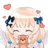 Stickers 姫神さま [HKVtuber] 貼圖包(有天使翼)